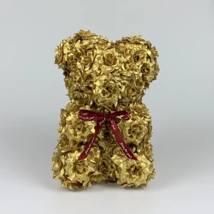 2021 Luxurious Gift Idea Handcrafted Valentines Day gifts 25cm silk flower bear 25 cm PE Foam Teddy Bear