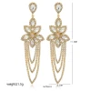 2021 new beautiful best-selling earrings 925 silver needle gold plated wedding jewelry bridal