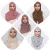 2021 Newest Best Comfortable Scarves Shawls Women/Muslim Ladies Pure Color Bubbly Scarf Printed Chiffon Ribbed Jersey Hijabs