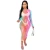 Import 2021 summer new arrivals Tie-dye gradient sexy see-through dress ladies girl skirt maxi women clothes clothing Casual Dresses from China