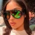 Import 2024 New Vintage One Piece Rivet Oversized Mirror Sun Glasses Men Hip Hop Punk Shades Fashion Brand Y2k Sunglasses For Women from China