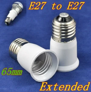 20pcs/lot, led lamp base E27 socket,E27 to E27 extended adapter converter holder for led light bulb,65mm,Retail