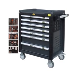 234PCS Workshop Garage Metal Tool Cabinet Heavy Duty Steel Tool Box Trolley Cart With Wheel And 7-Drawers