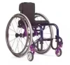 24" Folded Portable Athletic Wheelchair Disabled Trolley Aluminum Alloy 38CM