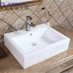 260 bathroom square shape washing hand ceramic wash basin