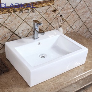 260 bathroom square shape washing hand ceramic wash basin