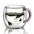 Import 260ml handmade animal shaped glass cup cat shaped heat resistant  double wall glass cup from China