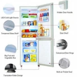 290L Re Double Door Evaporator Scrap Free Boxes Domestic CompressorHalf Freezer Cold Storage Domestic Compressor Refrigerator