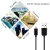 Import 2m dual micro cable usb charging data power cable portable black with bulk package from China