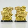 3 inch Table Decoration Vivid Cifts Sculpture Resin Gold Pig Statue For Sale