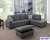 Import 3-Pieces Sectional Sofa Set with Ottoman and 2 Square Pillows, Right Facing Chaises,Faux Leather, Multiple Colors Available from USA