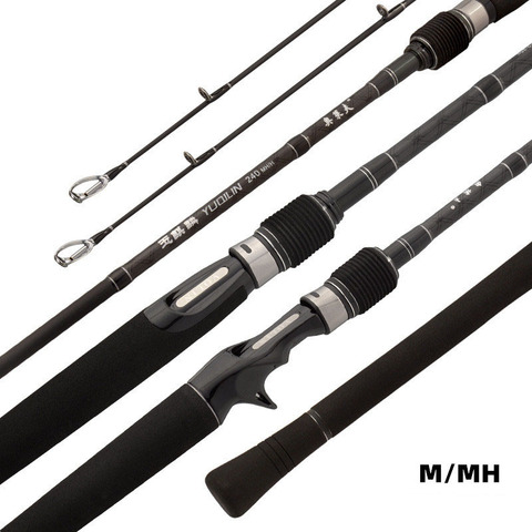 Buy 3 Section Rod Spinning Casting Carbon Fiber Rod For Sea Fishing ...