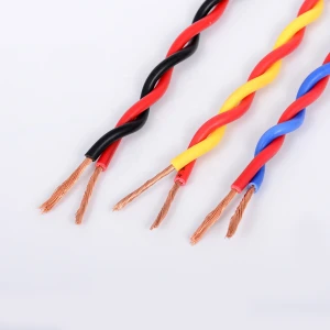 300V zr rvs Cable Fire Alarm Electric Cable Power Wire 2 Core 0.75MM 1.0MM 1.5MM 2.5MM 4MM Bare Twisted Copper Wire