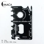 3.35 inch stainless steel black credit card multi tool tool card multitool for camping