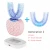 Import 360 Degrees Sonic Electric Toothbrush Intelligent Automatic Electric Teeth Brush Silicone U Shape Head Blue Light Whiten Teeth from China