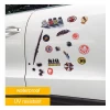 3D Design Chrome Car Badge Logo Sticker 3M Anime Bumper Wrap Decal On F1
