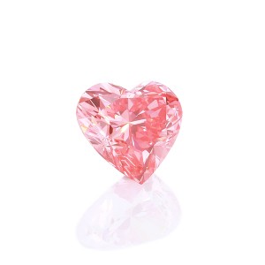 3EX  Fancy Shape 1.25ct Heart Cut Pink CVD Loose lab diamond