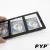Import 4 Card Magnetic Holder Storage Box UV Protection display case-Black Border from China