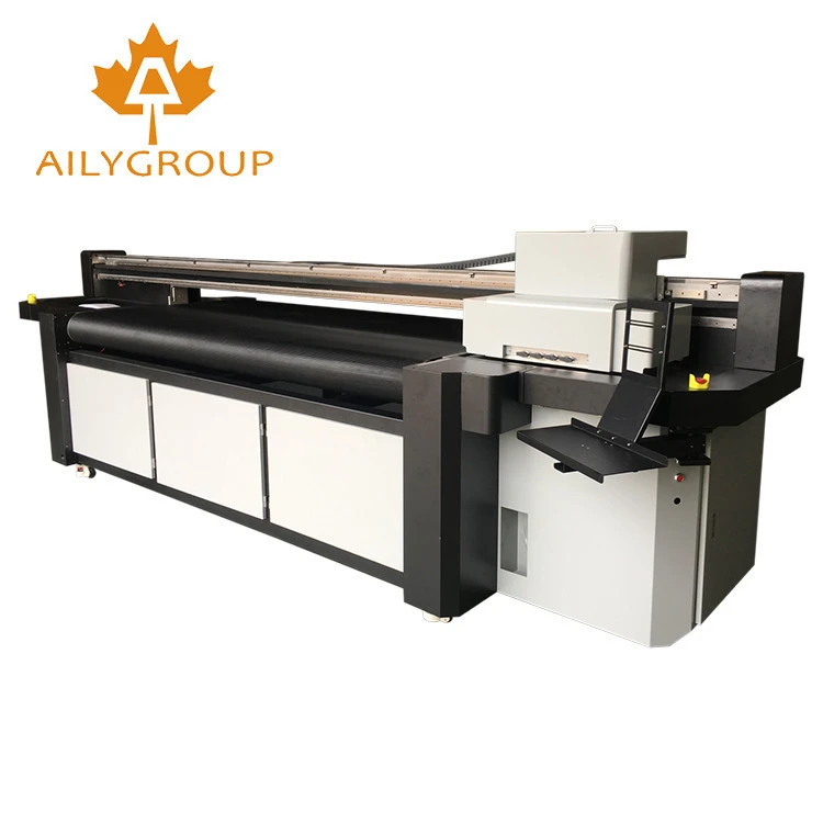 4 head photo printer machine uv belt hybrid graphic roll to roll  printer printing machine