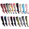 40 Designs Unisex Sports Compression Socks Wholesale 15-25mmHg Colorful Knee High Medical Compression Socks