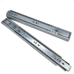 45mm Locking Full Extension Telescopic Channel Galvanized Push Open Ball Bearing Drawer Slide