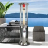 46,000BTU outdoor pyramid square glass tube flame patio heater Stainless Steel Italian gas heater
