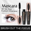 4D Silk fiber EyeLash Makeup Waterproof Silicone Brush Head Mascara Lengthening Thicker Mascara