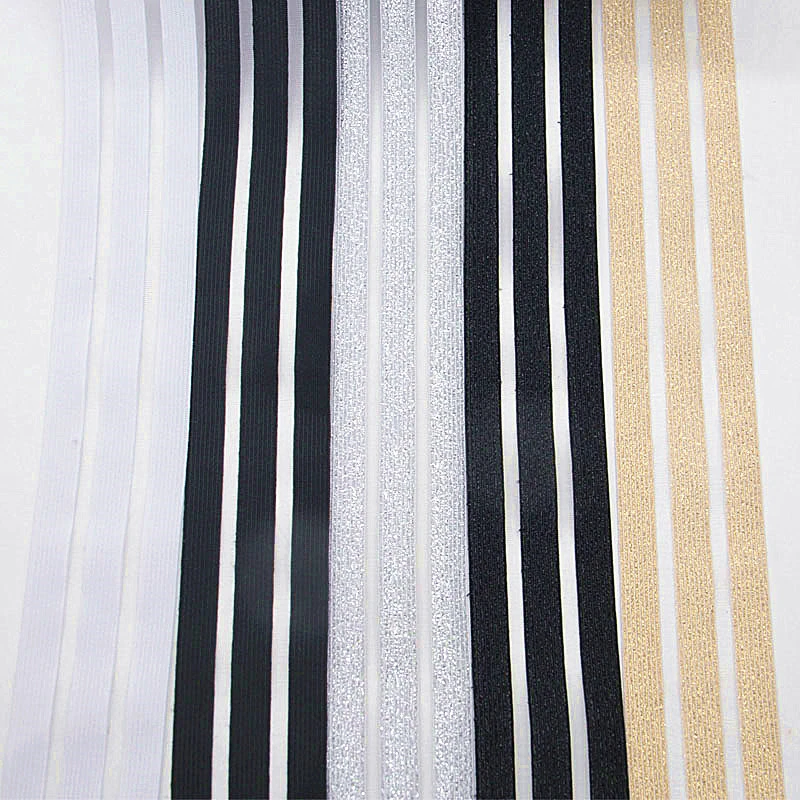 50 mm gold black and white lace elastic belt flash mesh strip rubber belt nylon ribbon clothing sewing fitting width 5 cm