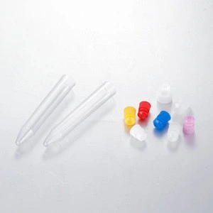 50ml food grade urine plastic esr glass test tube with screw cap