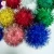 Import 50MM Fur Plush Colorful Pompon Glitzy Tinsel Pompom Ball For Christmas Party Wedding Supplies from China
