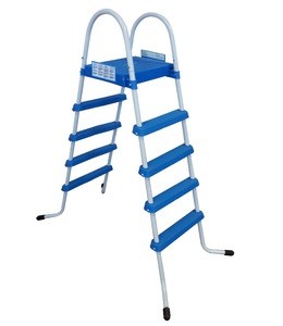 52&#39;&#39; heavy duty steel frame  4 steps pool ladders with platform for above ground swimming pool