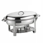 5.5L Oval Shape Restaurant Hotel Supplies Economy Stainless Steel Chafer Buffet Stove Display Chafing Dish