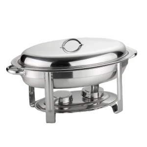 5.5L Oval Shape Restaurant Hotel Supplies Economy Stainless Steel Chafer Buffet Stove Display Chafing Dish