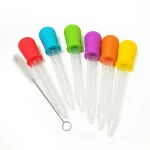 5ml Liquid Droppers Silicone and Plastic transfer Pipettes with Bulb Tip for Kids gummy Candy