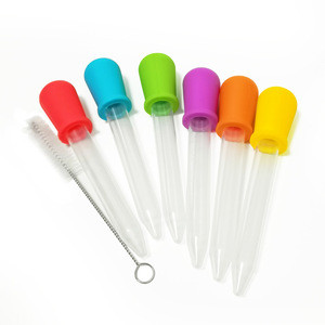 5ml Liquid Droppers Silicone and Plastic transfer Pipettes with Bulb Tip for Kids gummy Candy
