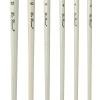 6 Pcs Pearl White Wooden Handle Round Nylon Hair Watercolor Acrylic Paint Artists Painting Brush Set