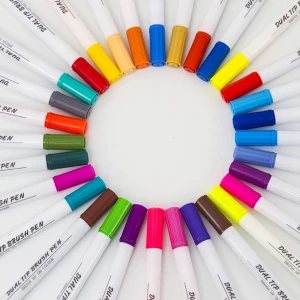 60 color Watercolor Dual-Tip Pens Double Tip Water Color Marker Pen
