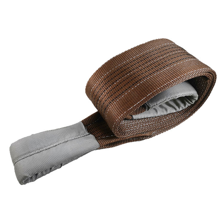 Buy 7:1 18mm 6ton Brown Polyester Webbing Sling 5meter Lifting+sling ...
