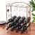 Import 8 Wines Bottles 8 Glasses Tabletop Holders Bronze Counter Display Stands Foldable Large Metal Wine Rack from China