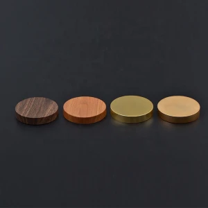 83mm Wooden effect plastic jar lids plastic container with lid