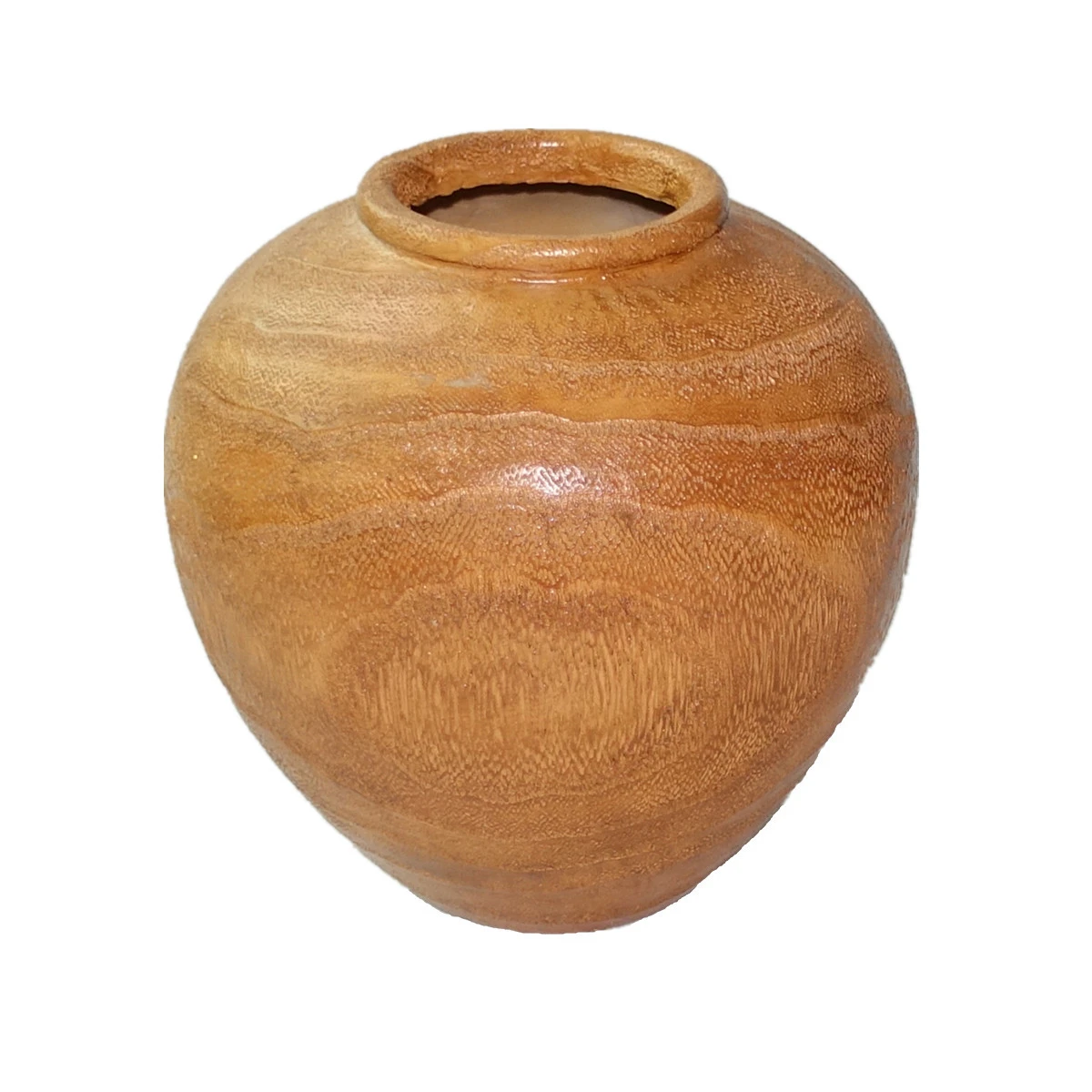 8.5 Inch Tabletop Decor Wood Effect Resin Vase Polyresin Wood Look Flower Vase Home Decoration Flower Pot