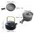 Import 9 PCS Camping Aluminum Alloy Titanium Outdoor Cooking Cookware from China