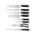 Import 9PCS Non-stick Coating Stainless Steel Kitchen Knife Set from China