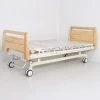 A-118 Movable Double-function Manual Hospital Bed with wooden bed head