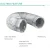 Import A 6 Inch 25 Feet Non-Insulated Flex Air Aluminum Ducting Dryer Vent Hose HVAC Ventilation, 2 Clamps included from China