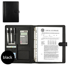 Buy A4 Leather Hard Cover Executive File Folder Expanding Clipboard ...