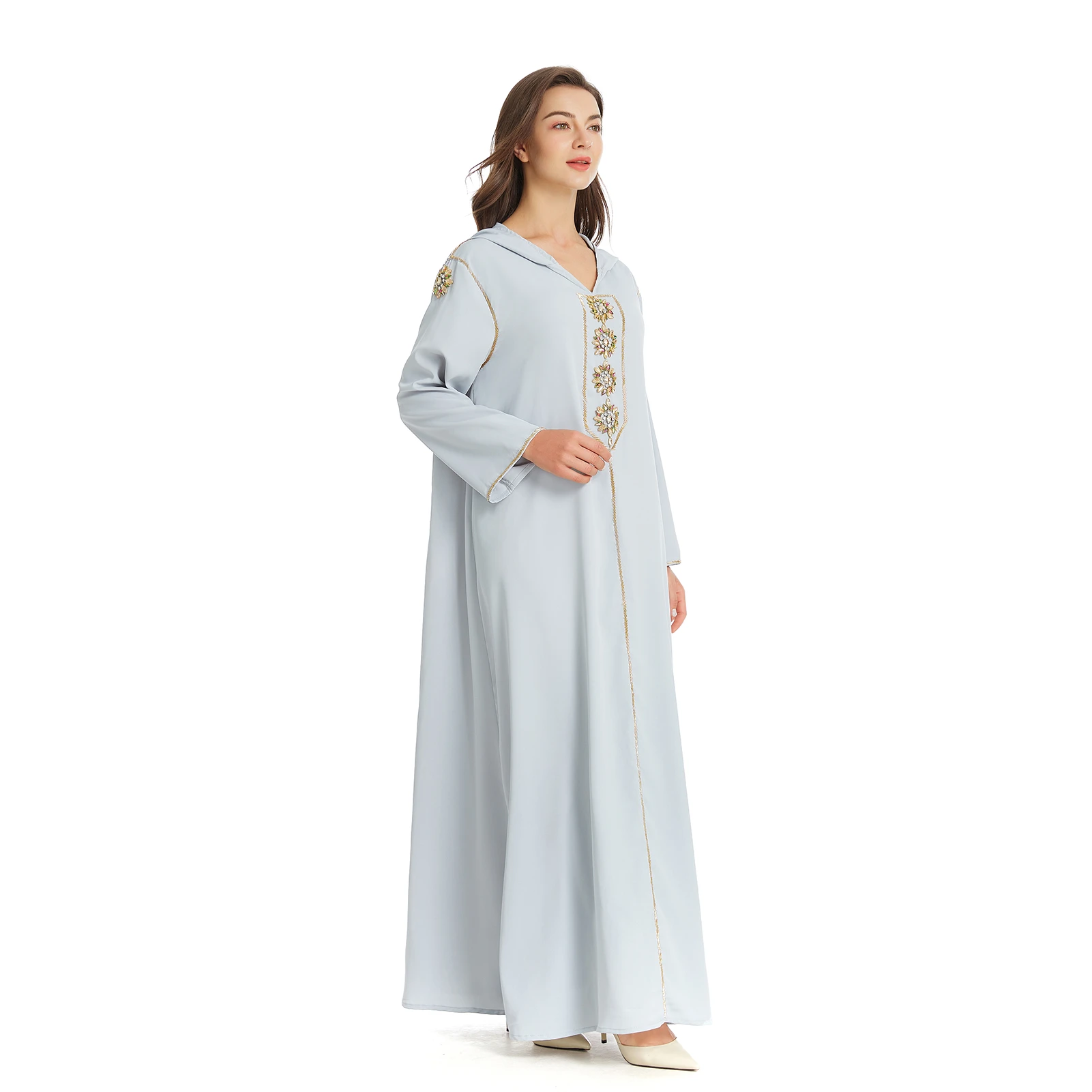 Abayas Dubai Solid Print Islamic+Clothing Hot Sale Prayer Muslim Dresses Unique Kaftan Abaya