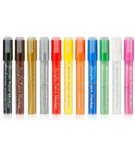 Acrylic Paint Marker Pens Professional Drawing Marker Pen Set With Options 12 Colors  Alcohol  Pen Marker