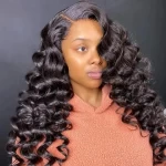 Alinybeauty Cheap Human Hair Wigs For Black Women Brazilian Virgin Cuticle Aligned Human Hair 4x4 Lace Front Wig Loose Wave Wig
