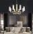 All copper chandelier American designer model room bedroom chandelier post modern light luxury chandelier